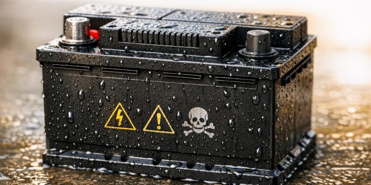 Car Battery Got Wet: What to Do and Safety Tips